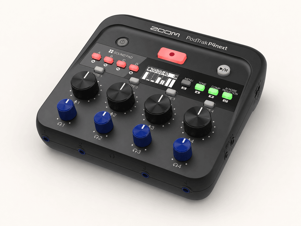 Zoom PodTrak P4next Podcast Recorder
