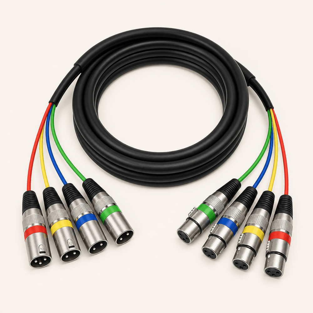 4-Channel XLR Snake Cable — 15 ft