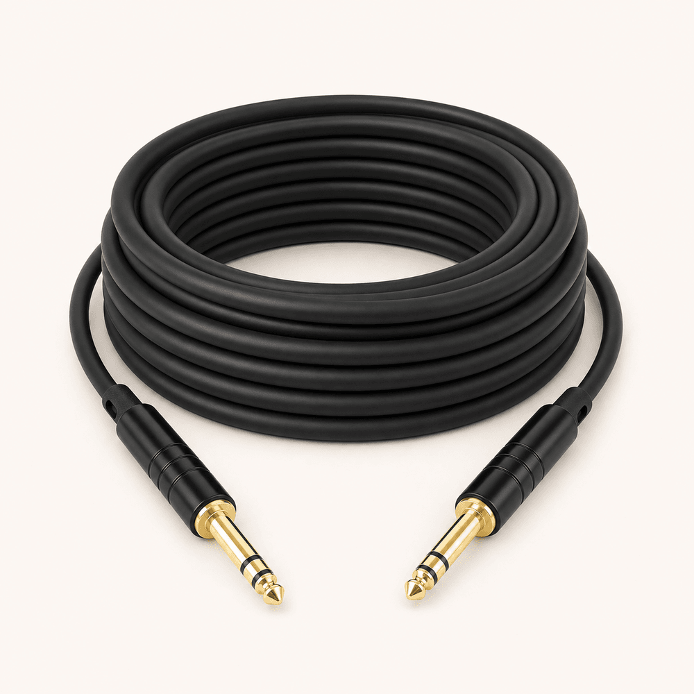 1/4 in TRS Male-to-Male Audio Cable — 50 ft