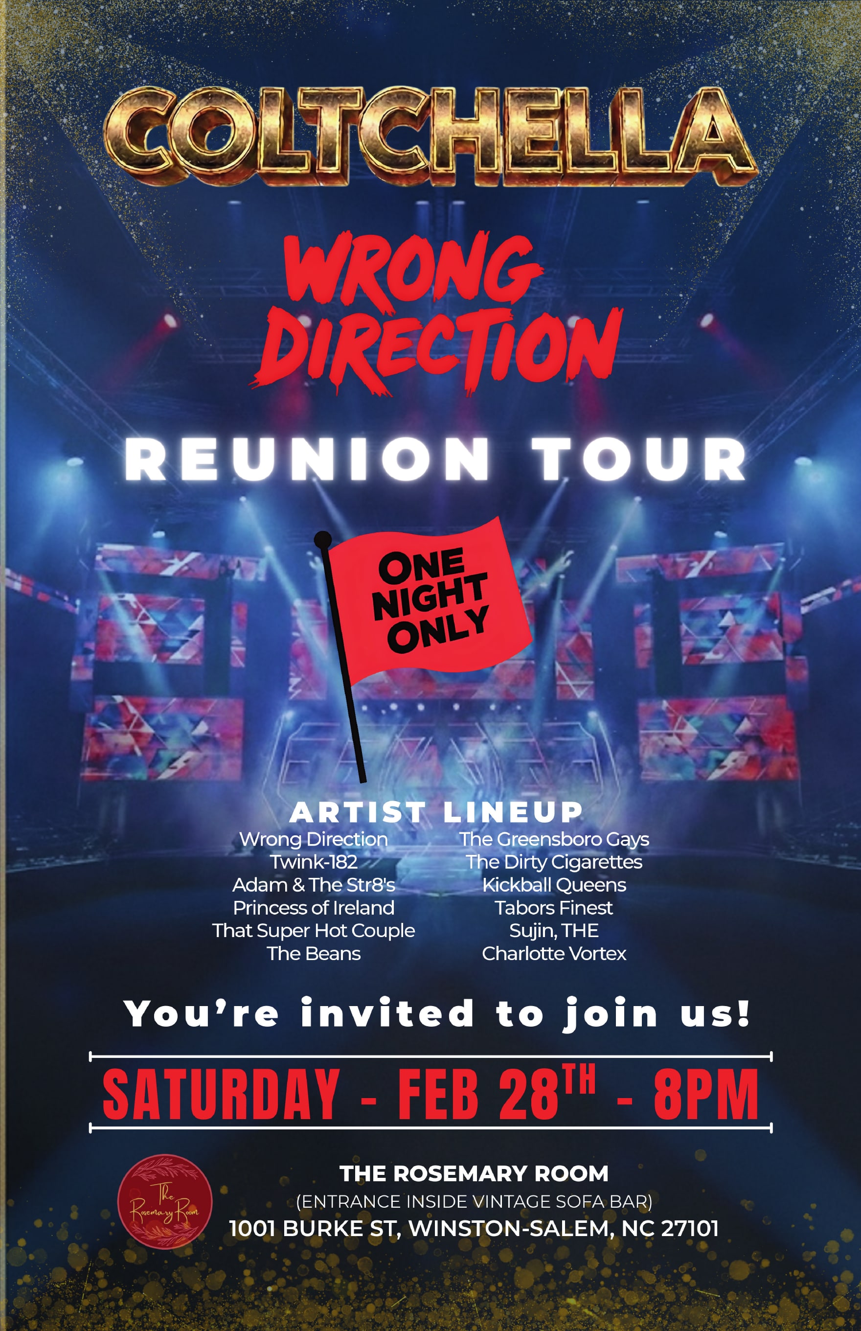 COLTCHELLA reunion tour promotional event poster