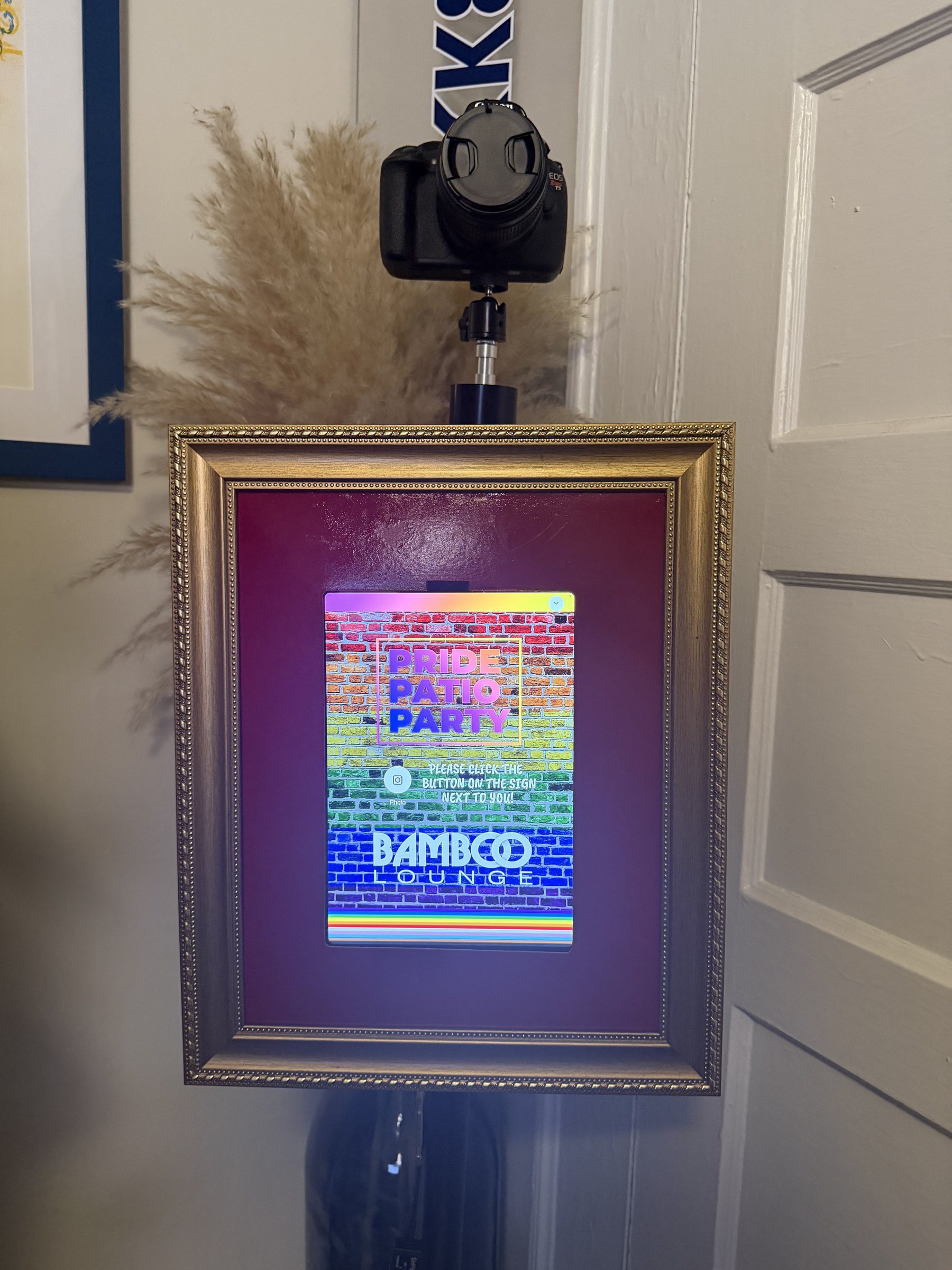 A photo booth made for the room